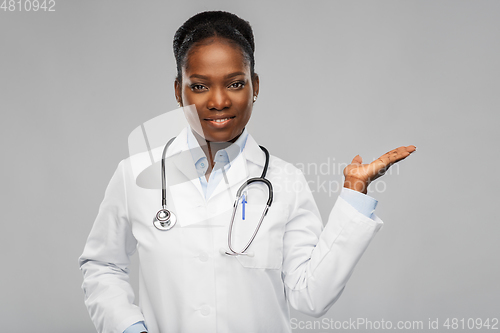 Image of african american female doctor with stethoscope