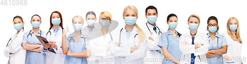 Image of doctors and nurses in protective medical masks