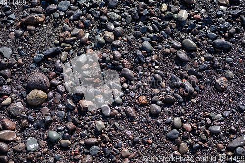 Image of black sand on Tenerife beach