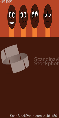 Image of A pack of matches, vector color illustration.