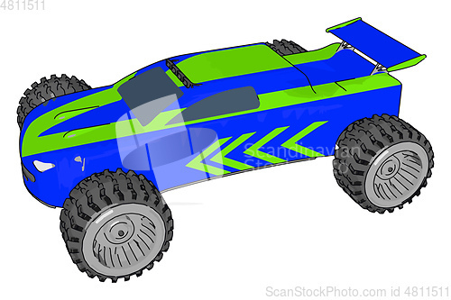 Image of The model car vector or color illustration
