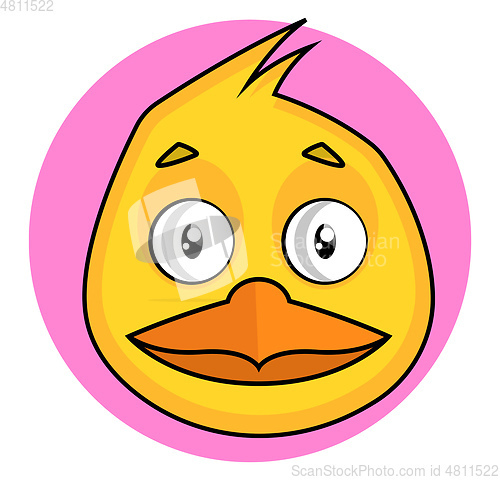 Image of Yellow cartoon bird vector illustration on white background