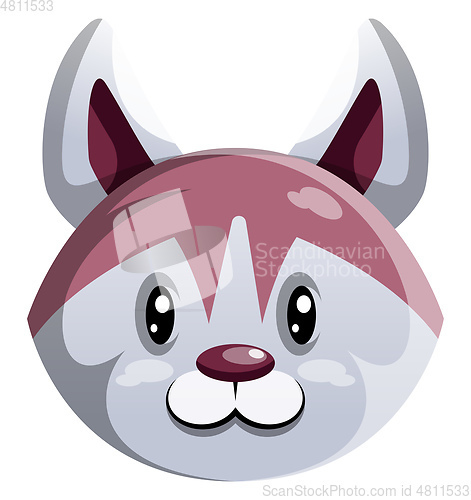 Image of Cute cartoon dog vector illustration on white background