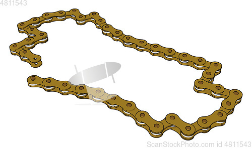 Image of The roller chain vector or color illustration