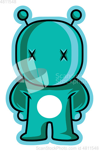 Image of Cute monster illustration vector on white background 