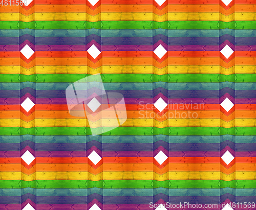 Image of bright multicolored texture from wooden boards