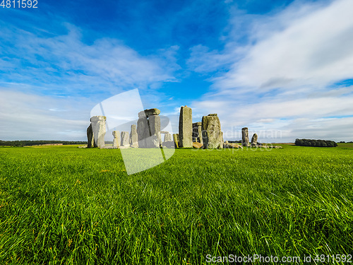 Image of HDR Stonehenge monument in Amesbury