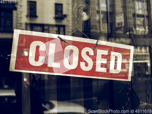 Image of Vintage looking Closed sign