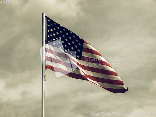 Image of Vintage looking USA flag