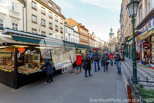 Image of Souvenir shop at famous Havel Market in second week of Advent in