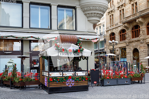 Image of famous advent Christmas market at Wenceslas square