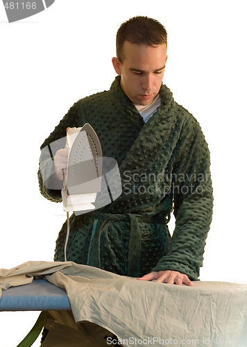 Image of Man Ironing