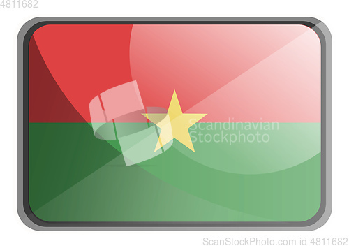 Image of Vector illustration of Burkina Faso flag on white background.