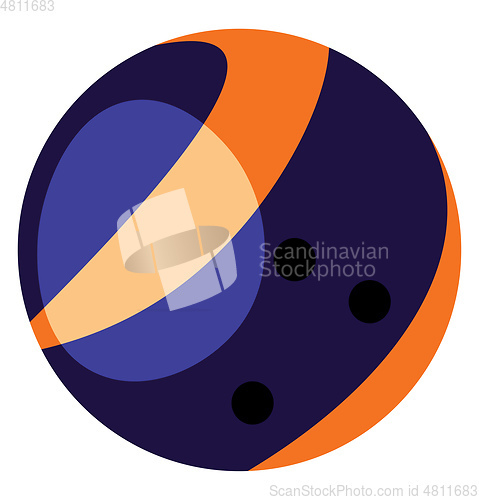 Image of A bright ball used for bowling arena games vector color drawing 