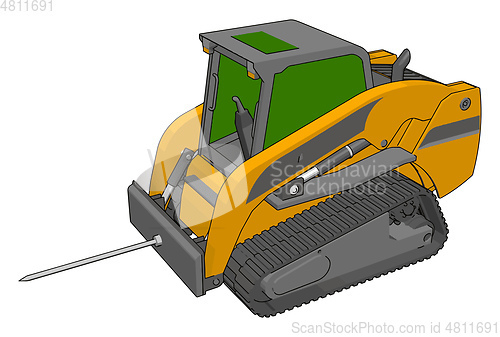 Image of Bale transportation vehicle vector illustration on white backgro