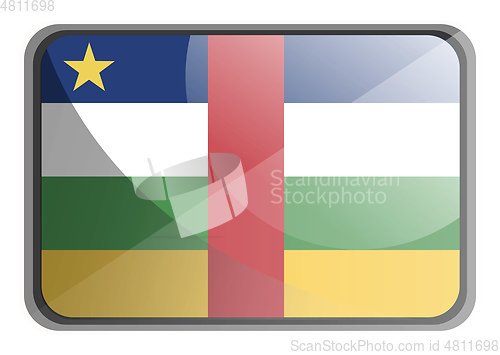 Image of Vector illustration of Central African Republic flag on white ba