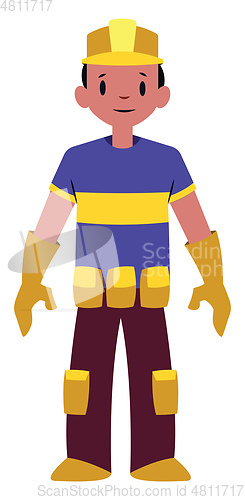 Image of Electrician chracter vector illustration on a white background