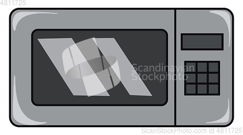 Image of A gray colored microwave vector or color illustration