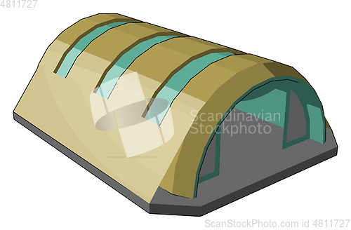 Image of Building structure to hold aircraft or spacecraft vector or colo