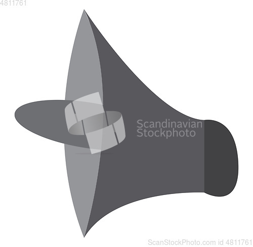 Image of A gray horn loudspeaker vector or color illustration