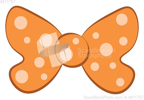 Image of Bow tie with spots, vector color illustration.