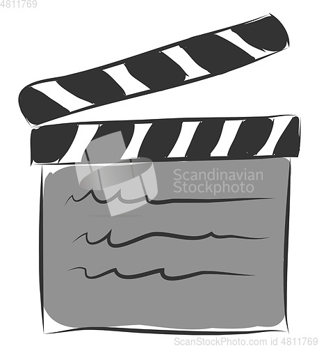 Image of Cartoon movie board vector illustration on white background 