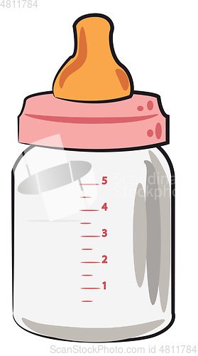 Image of Feeding bottle for baby vector or color illustration