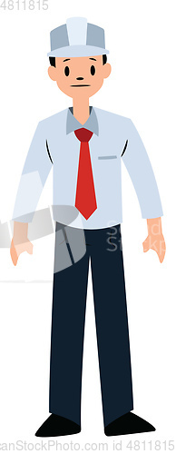 Image of Engineer character vector illustration on a white background