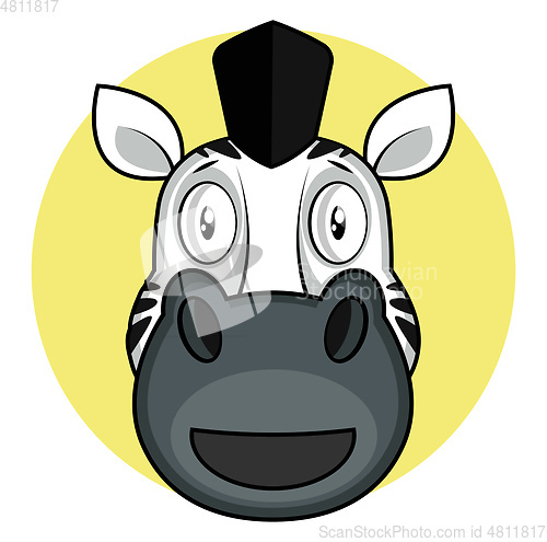 Image of Happy cartoon zebra vector illustartion on white background