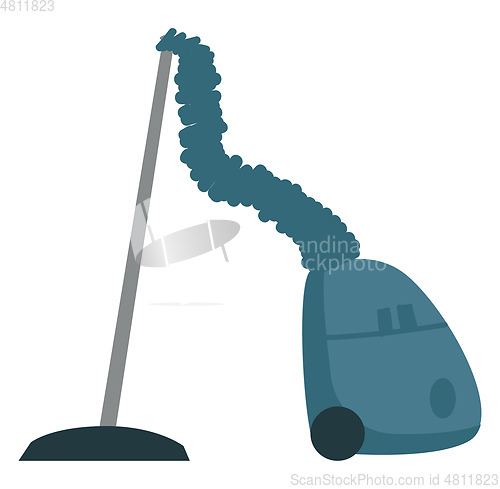 Image of Blue vacuum cleaner illustration color vector on white backgroun