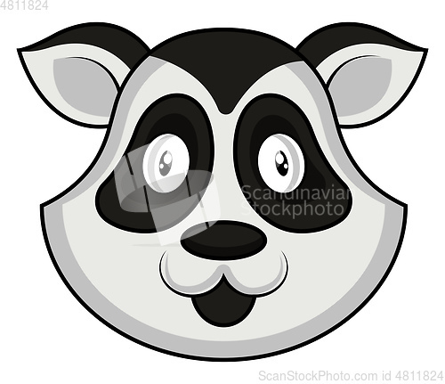 Image of Cartoon panda vector illustartion on white background