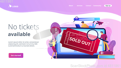 Image of Sold-out event concept landing page.