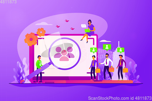 Image of Target audience concept vector illustration