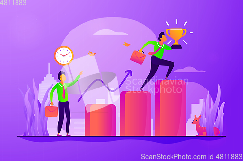 Image of Self management concept vector illustration