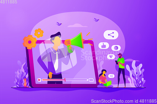 Image of Social network promotion concept vector illustration