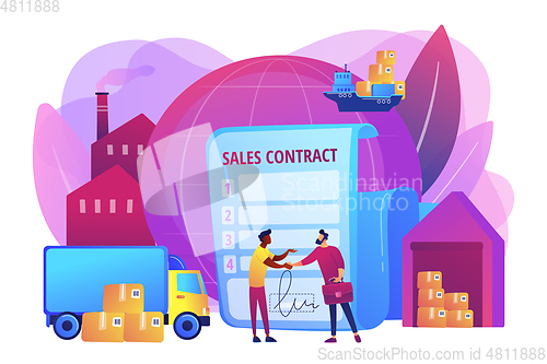 Image of Sales contract terms concept vector illustration