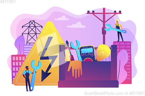 Image of Electrician services concept vector illustration