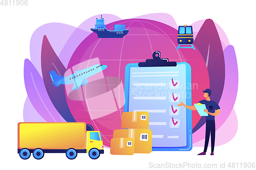 Image of Customs clearance concept vector illustration