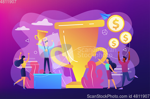 Image of Prize pool concept vector illustration.