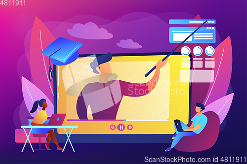 Image of Online workshop concept vector illustration