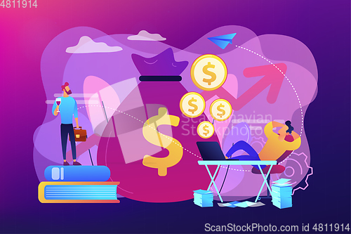 Image of Passive income concept vector illustration.