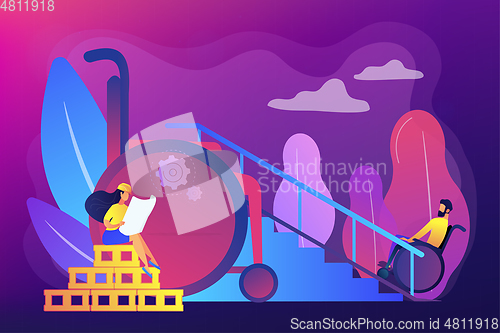 Image of Accessible environment designing concept vector illustration