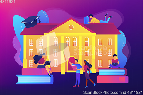 Image of College campus concept vector illustration