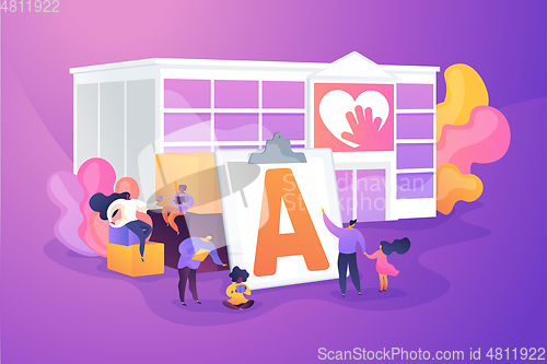 Image of Autism center concept vector illustration