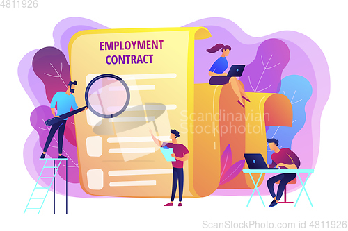 Image of Employment agreement concept vector illustration