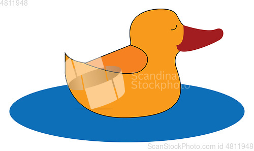 Image of Yellow duck vector color illustration.