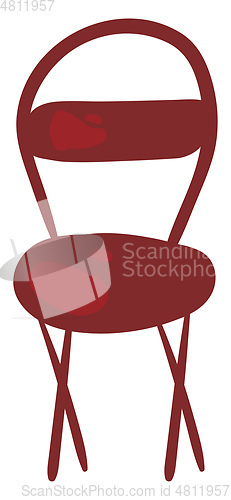 Image of Clipart of a red-colored chair vector or color illustration