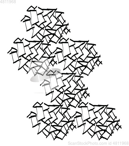 Image of A Pattern of strokes vector or color illustration