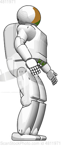 Image of The space robot toy vector or color illustration