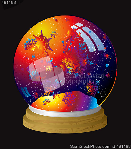 Image of rainbow snowglobe